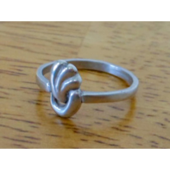 Vintage Sterling Swirl Knot Ring Size 7  Modernist - Picture 3 of 10